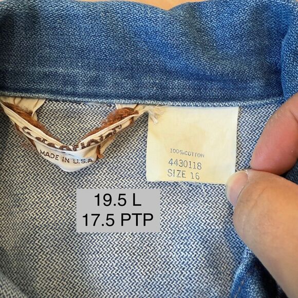 Vintage Sedgefield Denim Jacket 16 Blue 80s FFA Made in USA Horse Racing Western - Picture 7 of 9